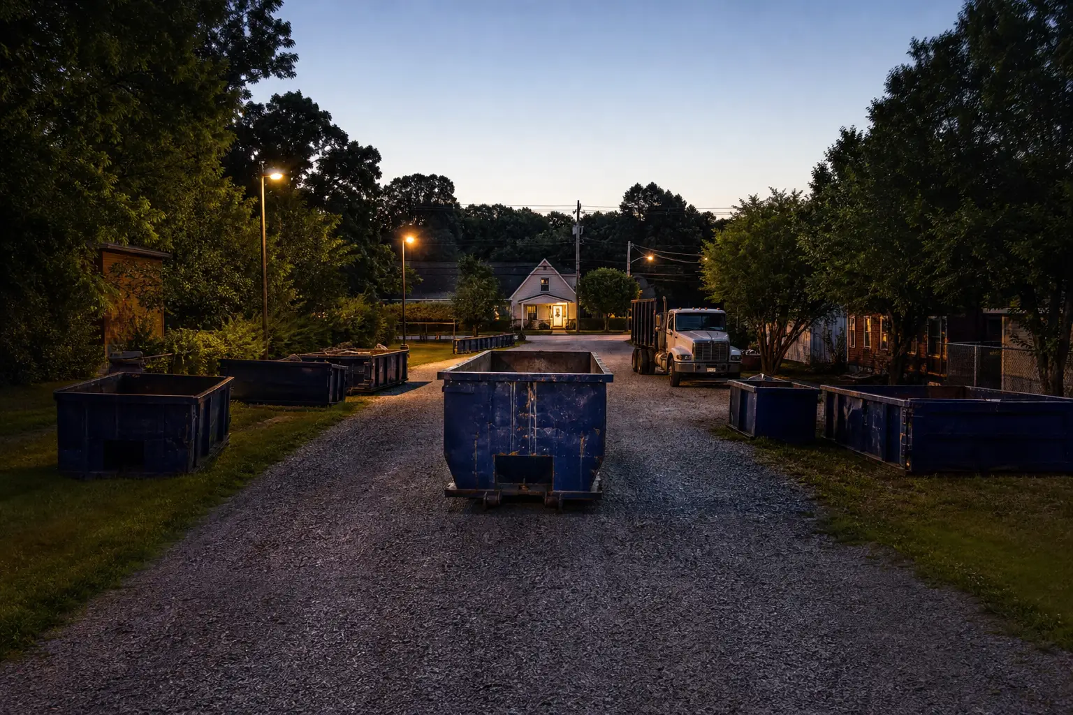 Ember Dumpster Rental crew and equipment, Asheboro, NC